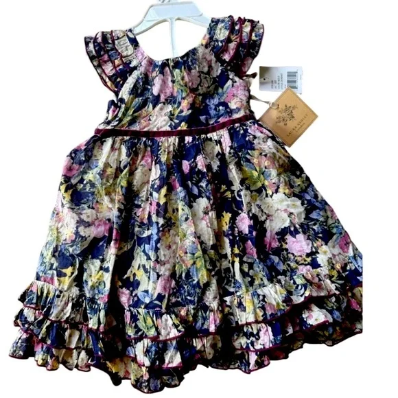 Laura Ashley, London, little girls 24 month dress floral NWT lined - Picture 2 of 16